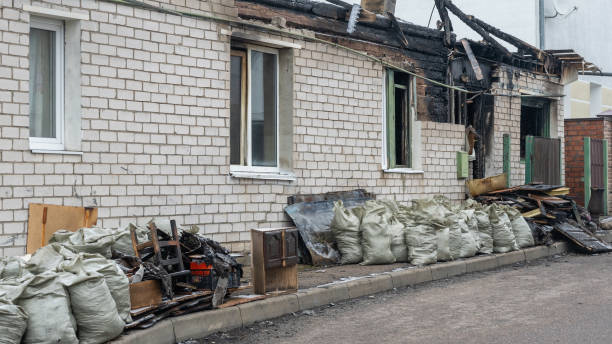 Professional Fire Damage Removal technician working in Newtown, OH